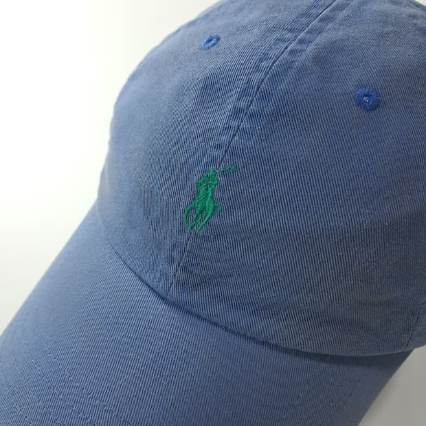 CK425 L 폴로 90s 가죽스트랩 그린포니 더스티블루 볼캡 모자