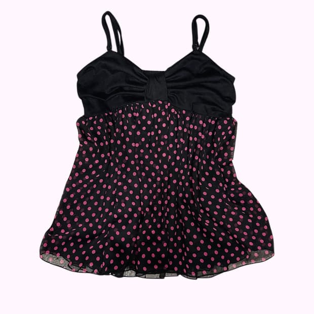 EMSEXCITE pink dot ribbon shape top