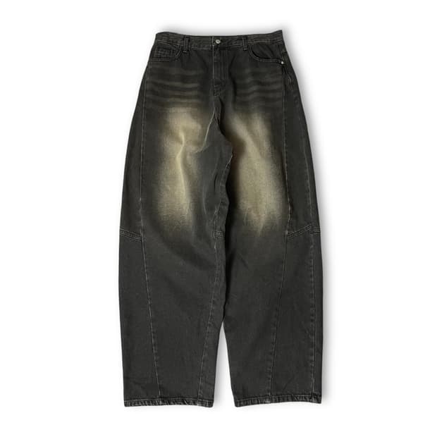 (34) D-green 흑청 워싱 데님 팬츠 L