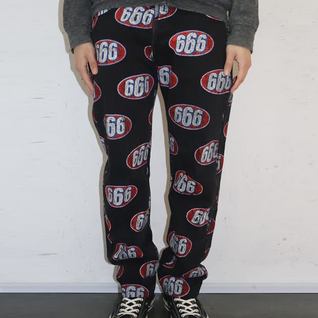 슈프림 17SS 666 데님 트라우저