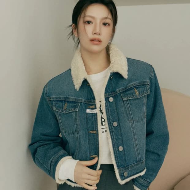 마리떼 프랑소와 저버 데님 양털 자켓