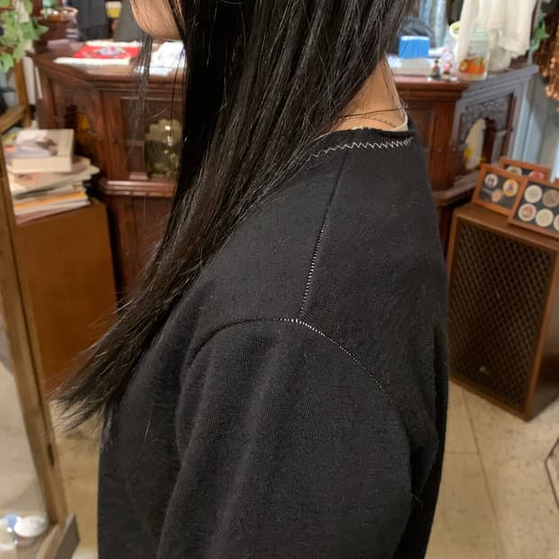 꼼데가르송 트리콧 싱글스티치 가디건