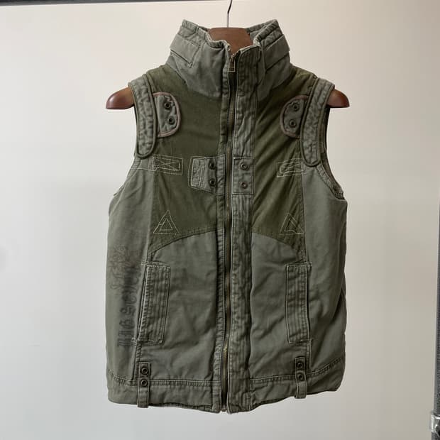 (M) 빅 세븐 락시크 펑크 히든 후드 베스트