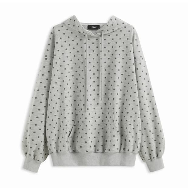 샵사이다 도트 후드티