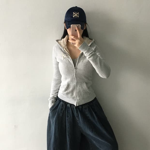 아베크롬비 자수패치 후드집업