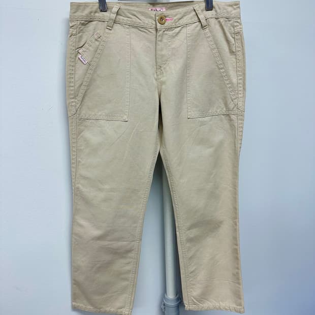 폴스미스 코튼린넨 스티치 로고 팬츠