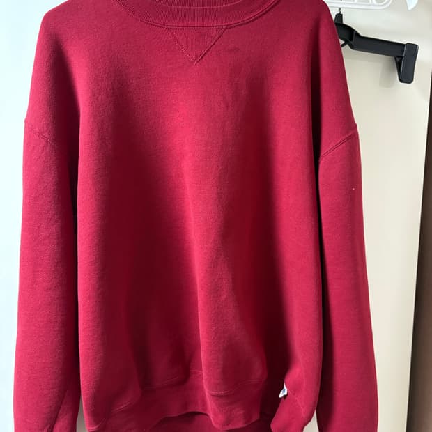 90s 러셀 에슬레틱 블랭크 스웻셔츠 레드