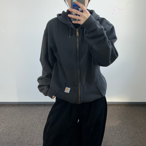 Carhartt 칼하트 오리지날 핏 블랙 후드집업