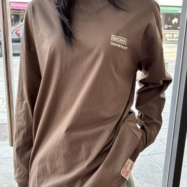 일본빈티지 브라운 시어터 프로덕트 롱슬리브