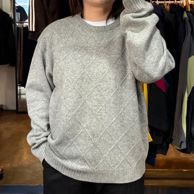 라코스테 그레이 패턴 니트