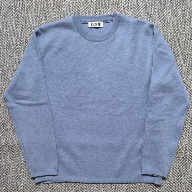 COOR 탑필 울라운드니트 M (블루그레이)