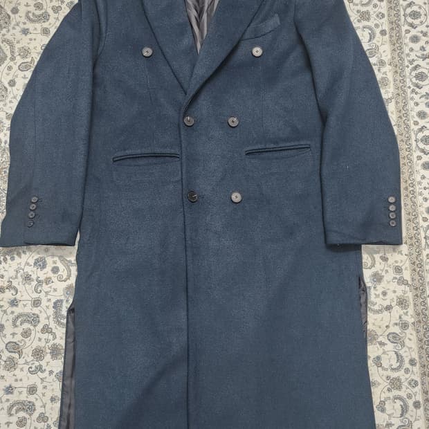 (새상품) HYOJI NORIKO 다크 그린 엑스트라 더블 롱코트 XL