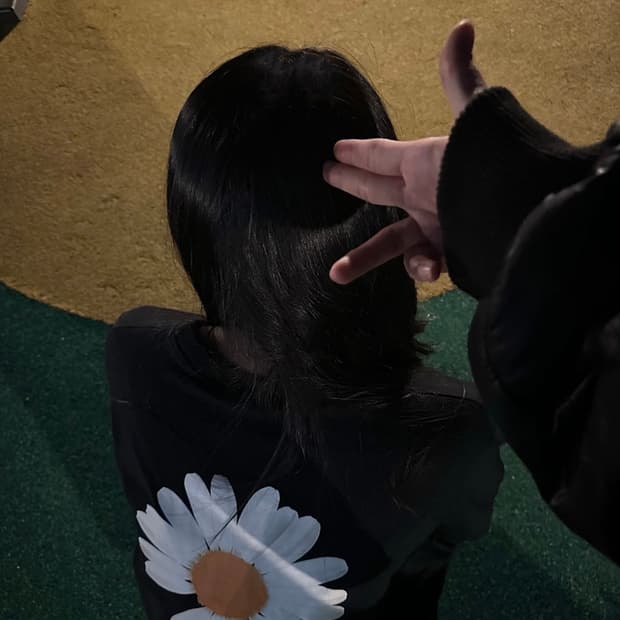 피스마이너스원 롱슬리브 티셔츠 블랙 M