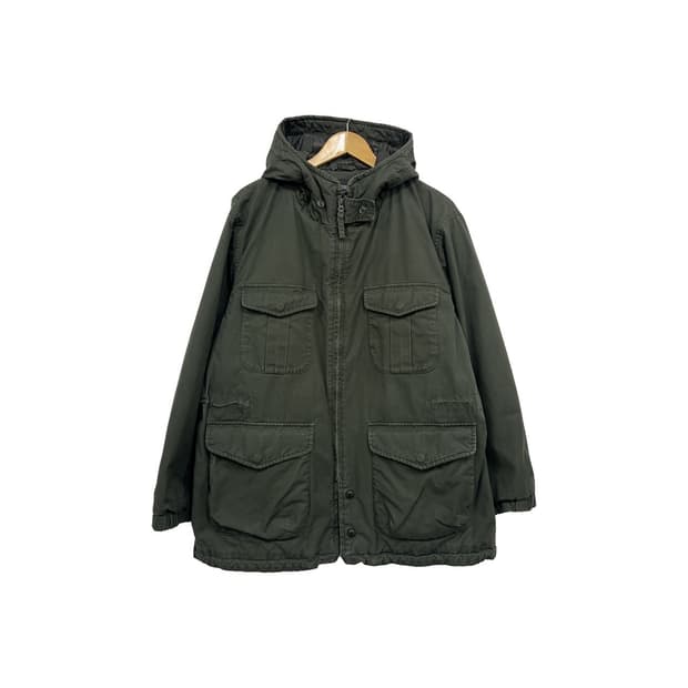 유니클로 엔지니어드 가먼츠 퍼프테크 유틸리티 야상 후드 점퍼