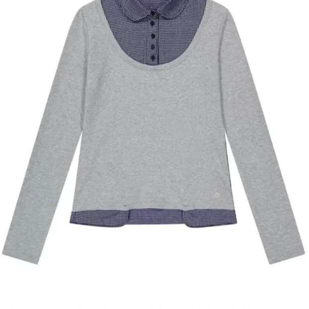 코이세이오 리버시블 롱 슬리브 그레이