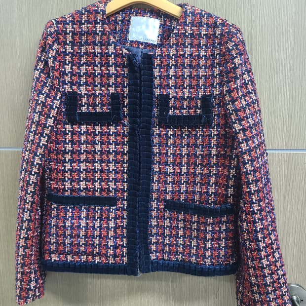 레니본 트위드자켓 