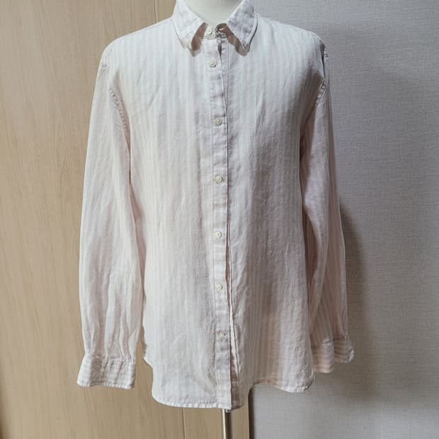 에잇세컨즈 8seconds 남자 린넨 스트라이프 셔츠 110 핑크