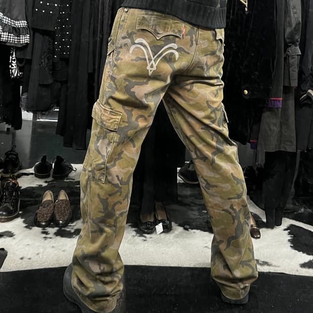 리바이스 카모 카고 와이드 팬츠