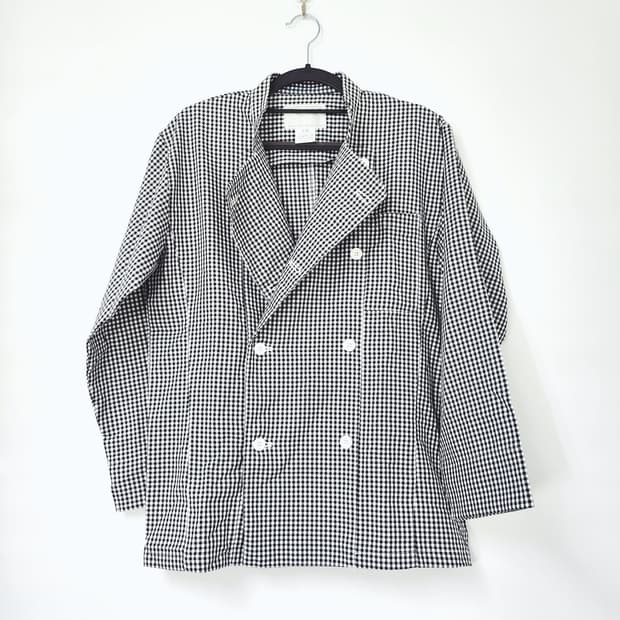 몽블랑 체크 더블 자켓 M
