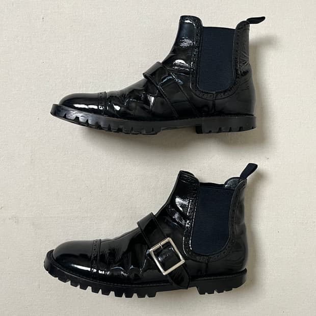 꼼데가르송 버클 윙팁 부츠 Comme des Garcons tricot