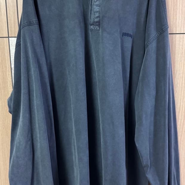 준지/24fw 다잉 폴로 롱슬리브 셔츠/m