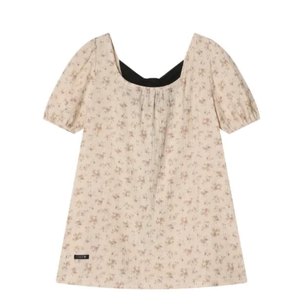 콜로신스 black tie blouse vintage flower