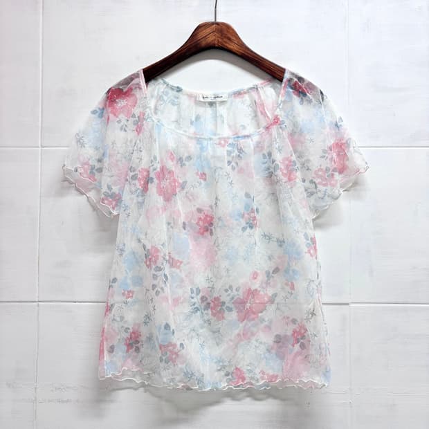 dada de epatant 시스루 플라워 블라우스 L JPN