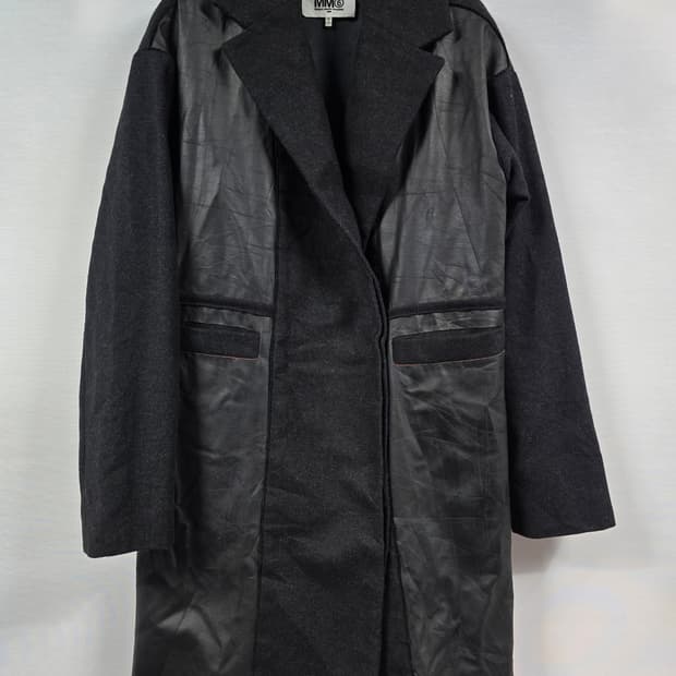 MM6 메종 마르지엘라 블랙 울 코트 38