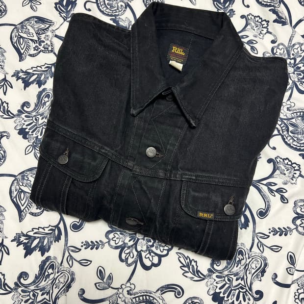 Rrl 리랜드 Lot271 데님 트러커자켓 블랙 xxl