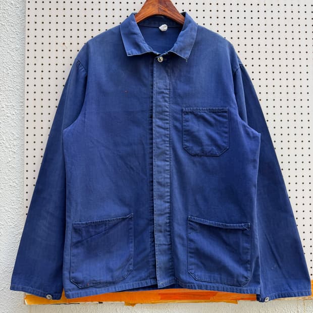 1970s FADED WASHED HBT FRENCH 헤링본프렌치워크자켓