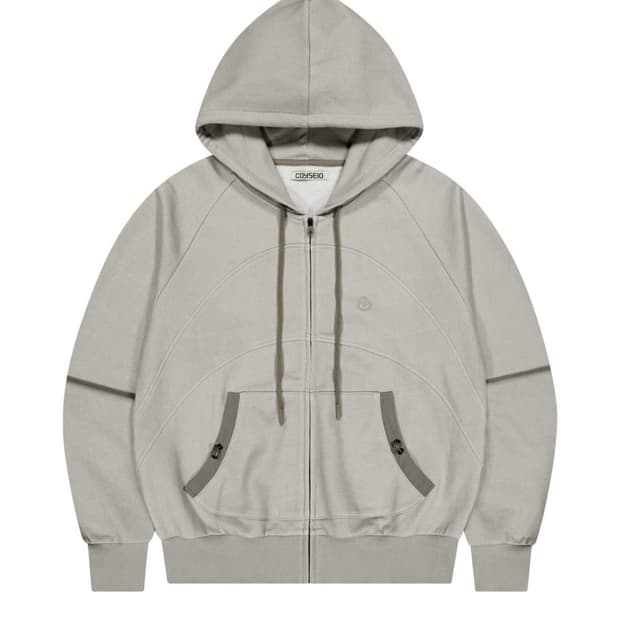코이세이오 스트링 후드 집업 샌드