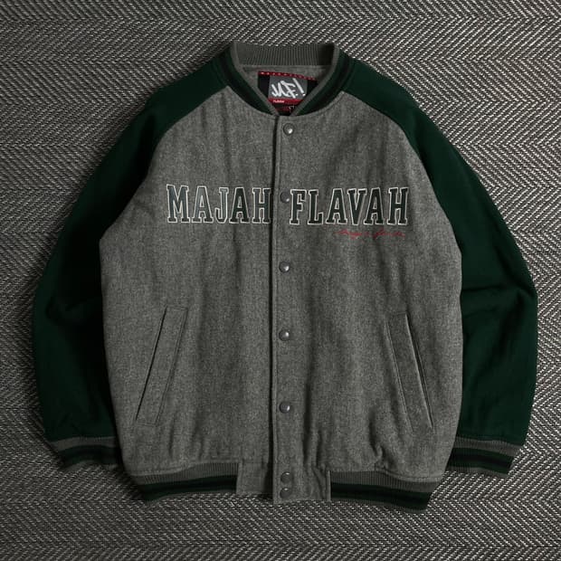 00s 마자플라바 y2k 빅로고 바시티 자켓o 2945