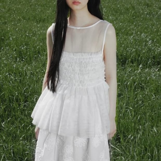 버뮬라 튤 블라우스