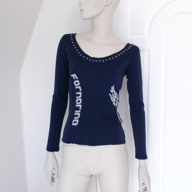 Fornarina Hand Stitch Lettering Top