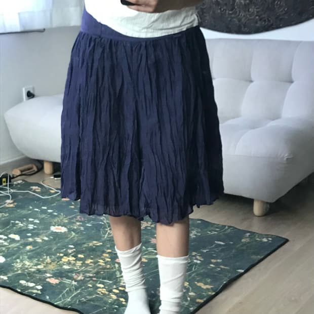 Vintage 포레스트 페어리 보헤미안 플리츠 미디 스커트