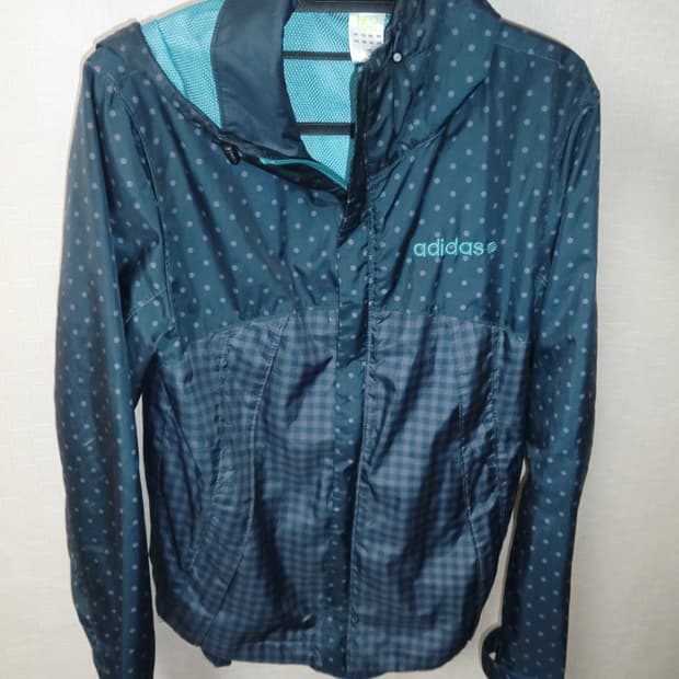 아디다스 도트 체크 바람막이 러블리 일본 빈티지 니혼진 모리걸 하구미