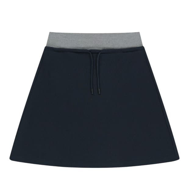 038 MINI WAFFLE A-LINE SKIRT NAVY
