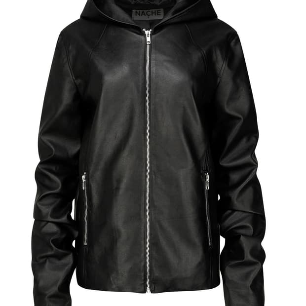 HOODIE LEATHER JACKET NACHE 나체