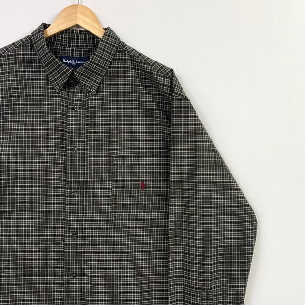 Xxl 폴로 체크 빅셔츠