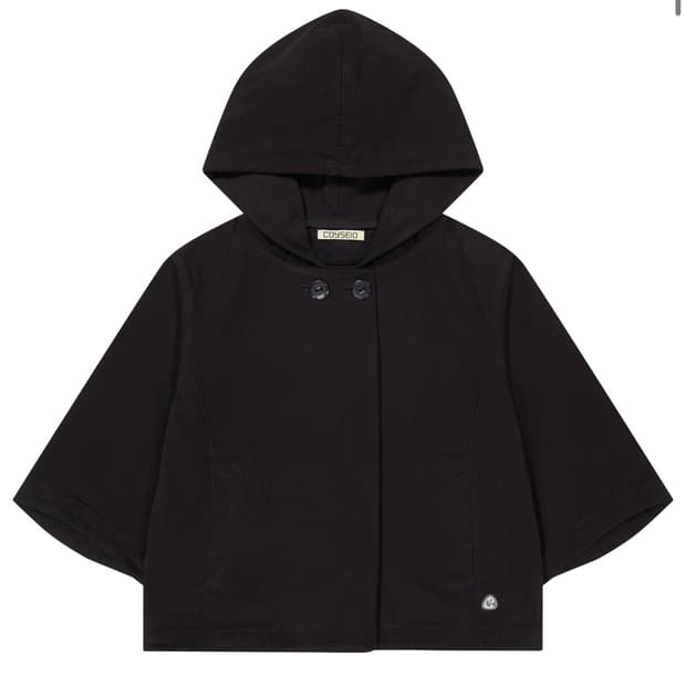 코이세이오 HOODED CAPRI JACKET BLACK