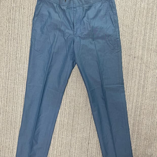 jil sander vintage sky blue cotton pants