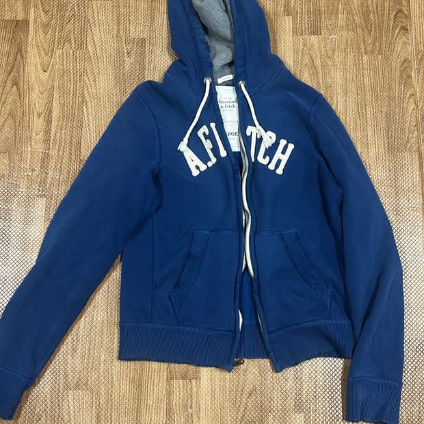 아베크롬비 블루 집업 L