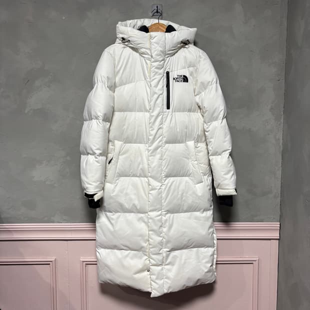 노스페이스 덕다운 롱패딩 화이트