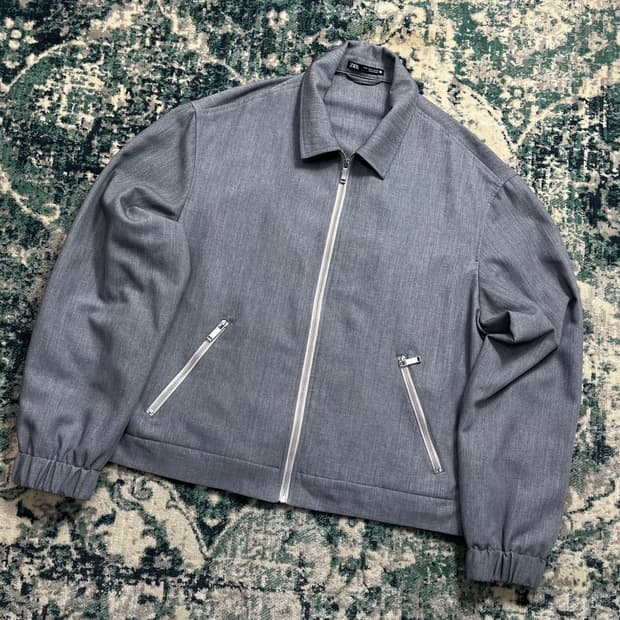 Zara 자라 스트럭처 집업 블루종 자켓(XL)