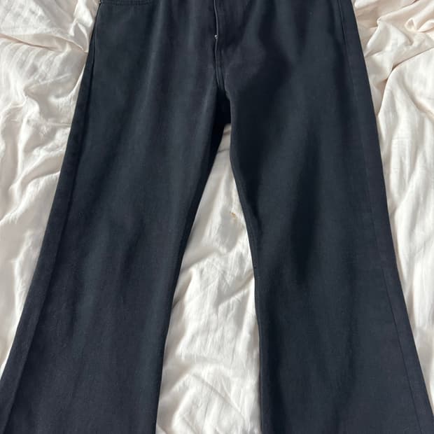 렉토 25fw 플레어 데님 black m size