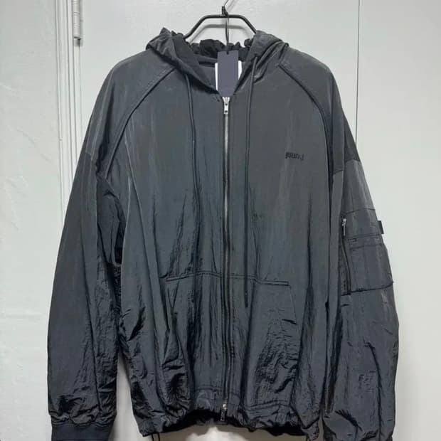 준지 나일론 MA-1 후드집업 그레이