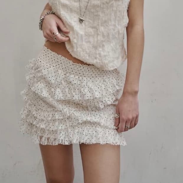 settle for moon 도트프릴스커트