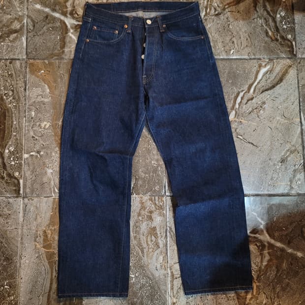 웨어하우스 1100 생지 셀비지 데님팬츠