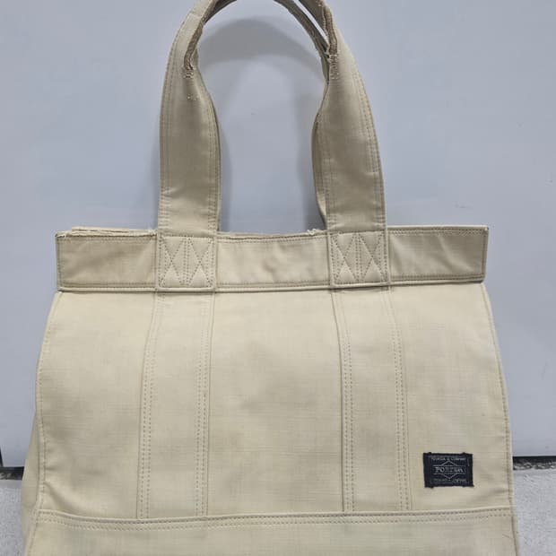 요시다포터 캔버스 베이지 토트백 