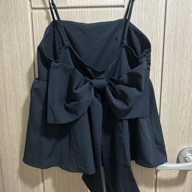 리본 레이어드 치마 나시